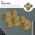 thumbnail image 2 of WHAMVOX  4 Pcs Iron Wall Decor Hanging Adornment Living Room Sunburst Art Golden, 2 of 8