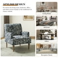 thumbnail image 4 of 14 Karat Home Upholstered Armchairs Set of 2 Accent Chairs Floral Patterns Bedroom Living Room Navy, 4 of 10