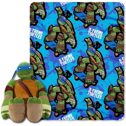 Teenage Mutant Ninja Turtle Character Pillow and Throw Set, Leonardo