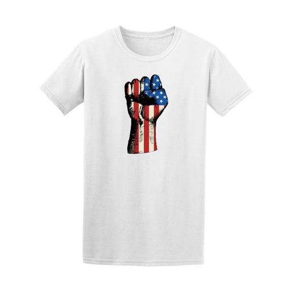 American Flag. Raised Fist Sketch Tee - Image by Shutterstock