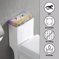 thumbnail image 3 of ZIATUBLE Hummingbird Floral Toilet Tank Top Cover Dustproof Toilet Protective Cover with Stretch Edges Toilet Tank Lid Covers for Bathroom Standard Toilet Tank Cover Home Decor, 3 of 5