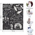thumbnail image 4 of Black Halloween Letter Bat Pattern Blanket,Comfortable Soft Lamb Wool Throw Blanket,All Season,Warm Lightweight Blankets for Sofa Bed Couch Living Room Chair,30"x40", 4 of 4