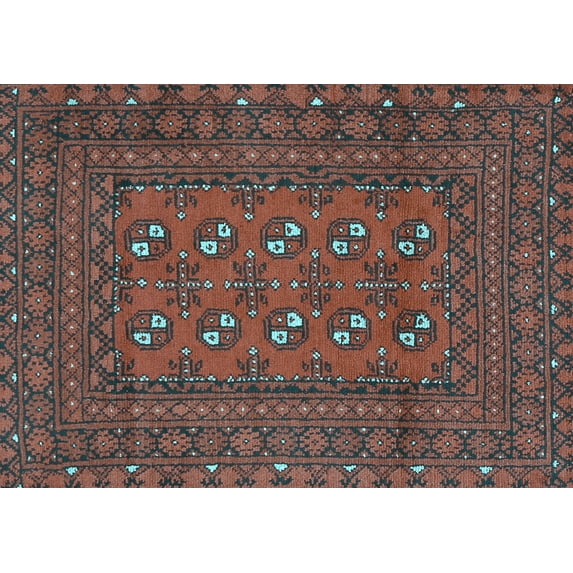 Ahgly Company Indoor Rectangle Persian Light Blue Traditional Area Rugs, 3' x 5'