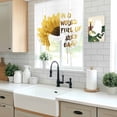 thumbnail image 5 of Yellow Sunflower Balloon Curtains 63 Inch Length for Living Room/Bedroom, Floral Rustic White Quotes Rod Pocket Privacy Door Curtains Decorative Tie Up Shade for Window 52"x63", 5 of 8