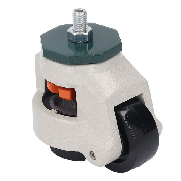 Rueda De Vástago Nivelador, Rueda De Nylon De 62 Mm Almohadilla De Goma Para Pie Banco De Trabajo Rueda Giratoria Altura Ajustable Para Estantes De Almacenamiento