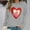 Gray, variant on Love Print Oversized Sweatshirt for Women Crew Neck Valentines Pullover Pink Cute Fashion Pullover XXL