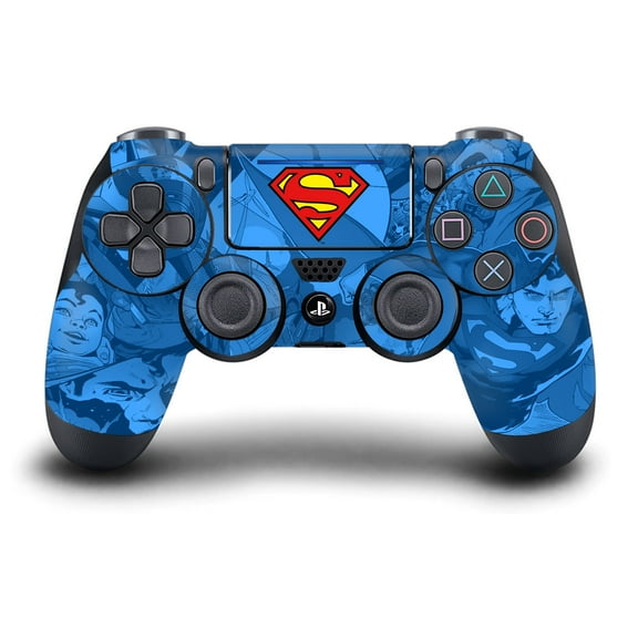 Head Case Designs Officially Licensed Superman DC Comics Logos And Comic Book Collage Vinyl Sticker Skin Decal Cover Compatible with Sony DualShock 4 Controller