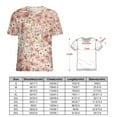 thumbnail image 2 of Floral Colorful Flower Women's Short Sleeve T-Shirt Crew Neck Casual Summer Trendy Loose Fit Tops, 2 of 6
