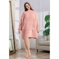 thumbnail image 4 of Oversized Blanket Hoodie Sweatshirt, Wearable Lounging Pullover for Adults Women Men Pink One size, 4 of 8