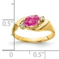 thumbnail image 2 of Primal Gold 14 Karat Yellow Gold 7x5mm Oval Pink Tourmaline and AA Diamond Ring, 2 of 4