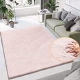 thumbnail image 2 of Pink Washable Fluffy 5x8 Area Rugs for Bedroom Plush Faux Rabbit Shag Fur Rug for Living Room Nursery Rug, 2 of 5