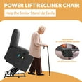thumbnail image 2 of W WARMHOL Electric Power Lift Recliner Chair with Heat and Massage Lift Recliner for Elderly, Single Sofa recliners for Living Room with Cup Holders, 4 Pockets, USB Ports, Soft Fabric (Gray), 2 of 7