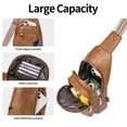 thumbnail image 3 of GAEKEAO Sling Bag for Women Crossbody Bags Fanny Pack Vegan Leather Chest Bag Travel Shoulder Belt Purse Backpack Gifts, 3 of 7