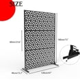 thumbnail image 2 of YUSAZENS Galvanized Steel Outdoor Privacy Screen, Weather Resistant for Patio Backyard Privacy Protection Black, 2 of 8