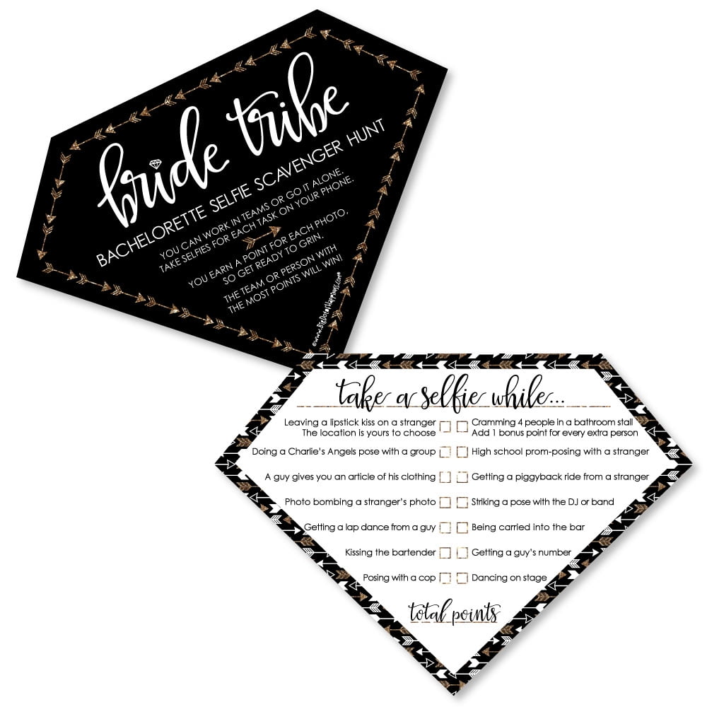 Bride Tribe Bridal Shower or Bachelorette Party Game Who Am I Game Cards Set of 20