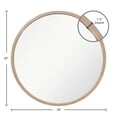 thumbnail image 5 of Miroir Rond en Bois de 27,5 Po, Gris, 5 of 5