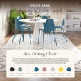 thumbnail image 4 of Poly & BARK Isla Modern Kitchen Chairs Set of 4 - Plastic Dining Chair with Metal Legs - Quick Assembly Simple Cafe Chairs Plastic for Indoor or Outdoor - Ocean Teal, 4 of 5