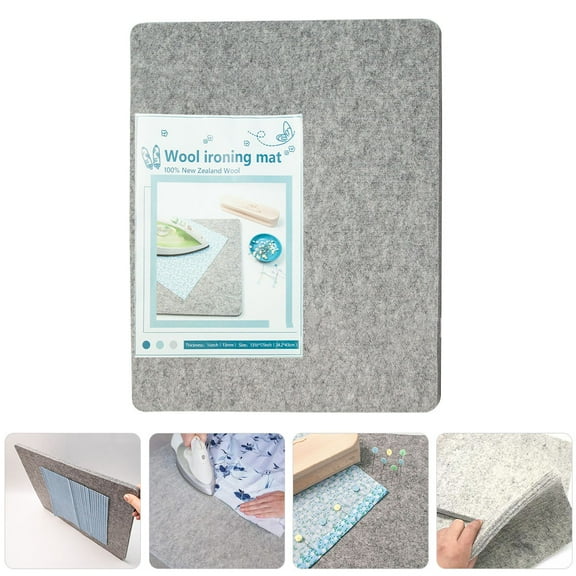 PBPBOX Lightweight Wool Ironing Pad for Table Top Use with Protective Insulation Pad