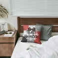 thumbnail image 6 of Funny Christmas Santa Claus Winter Snowflake Throw Pillow Case Beautiful Square Cushion Covers Set of 2 Vintage Pillow Cover for Room Home Patio Bedroom Livingroom, 6 of 7