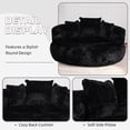 thumbnail image 4 of Hforesty 55" W Giant Adult Round Faux Fur Foam Filled Bean Bag Sofa With 3 Back Pillows,No Assembly, 4 of 10