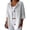 #065-White, variant on Craaazy Women's Loose Fit Solid Color V-Neck Button Down Blouse - Rolled Sleeve Casual Linen-Like Top Gifts