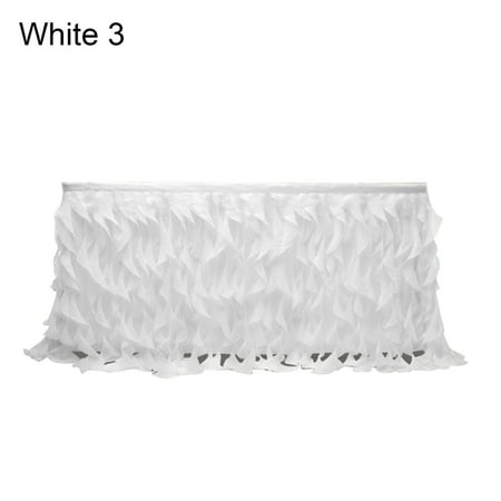 

Waterproof Table Skirt Anti-wrinkle Net Yarn Shiny Romantic Fluffy Table Skirt Party Supplies