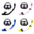 thumbnail image 4 of Máscaras de buceo Tubo de respiración de esnórquel Conjunto de gafas antivaho para adultos (Azul) Hugtrwg Para estrenar, 4 of 8