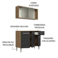 thumbnail image 4 of Mueble de Cocina Emilly 105cm con Alacena Marrón/Negro Madesa, 4 of 10