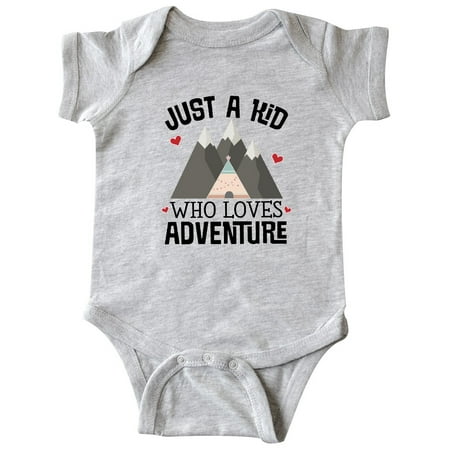 

Inktastic Just A Kid Who Loves Adventure Gift Baby Boy or Baby Girl Bodysuit