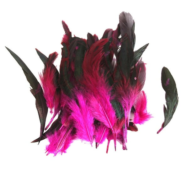 50 lotes de plumas de gallo para disfraz, adornos para anillos, costura, manualidades, 12-18 cm