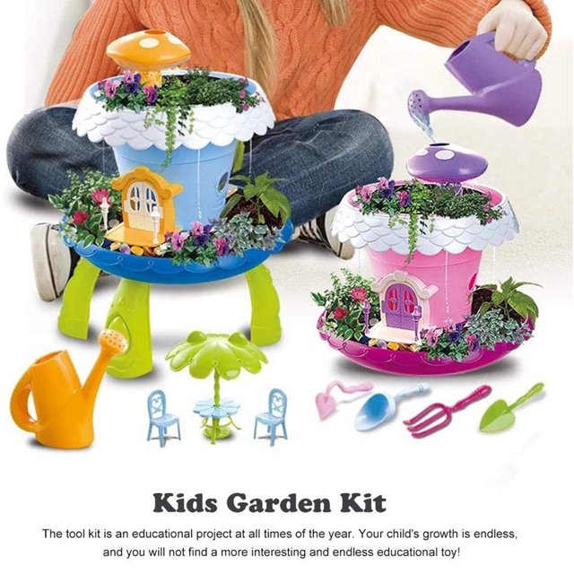 Kit de juguetes de jardín para niños Kit de jardín de hadas para niños juego de simulación de jardín en miniatura DIY juguetes educativos para niños y niñas ANGGREK Otros