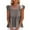 Gray, variant on AherBiu Summer Tank Tops for Women Ruffle Shoulder Square Neck Lightweight Sleeveless Ruched Cute Shirts
