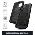 thumbnail image 5 of Allytech Rugged Case for iPhone 13 Pro Max (6.7") Cover with Built-in Screen Protector,PC Back + Anti-Drop Silicone + Front Metal Frame Shockproof Stand Hand Rope Case for iPhone 13 Pro Max 2021,Black, 5 of 5