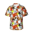 thumbnail image 1 of Fotbe Colorful Balls Camisa Hawaiana para Hombre Unisex – Camisa Casual de Verano con Botones de Manga Corta de Algodón y Lino,Medium, 1 of 7