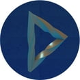 thumbnail image 1 of Ahgly Company Machine Washable Indoor Round Transitional Blue Area Rugs, 6' Round, 1 of 7