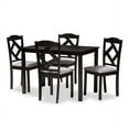 thumbnail image 2 of Baxton Studio Ruth Modern and Contemporary Espresso Brown Finished and Grey Fabric Upholstered 5-Piece Dining Set, 2 of 4
