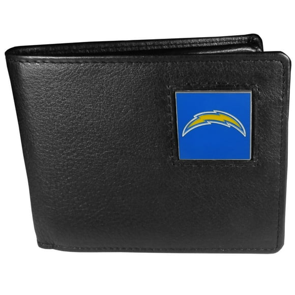 NFL Siskiyou Sports Mens Los Angeles Chargers Leather Bi-fold Wallet One Size Black
