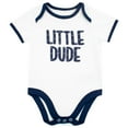 thumbnail image 2 of Harry Bear Baby Little Dude Short Sleeve Bodysuit 2-Pack Sizes 3-18 Months, 2 of 3