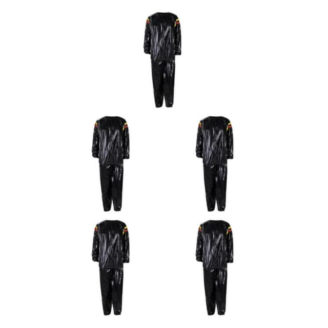 Guardoinrt Quick Sweat Fitness Sauna Suit for Effective Exercise M Black S to 3XL 5Set