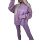 thumbnail image 2 of Conjunto de Sudadera y Leggings para Mujer, 2 Piezas, Sudadera Extragrande, Pantalones Ajustados y Chándal Púrpura L, 2 of 10