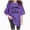 A16-Purple, variant on Women T-Shirt Short Sleeve Loose Solid Color Top for Women Casual Daily