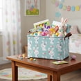 thumbnail image 5 of BOOHIT Large Easter Basket for Kids Canvas Teen Empty Gift Storage Bin Decor(Green 1), 5 of 7