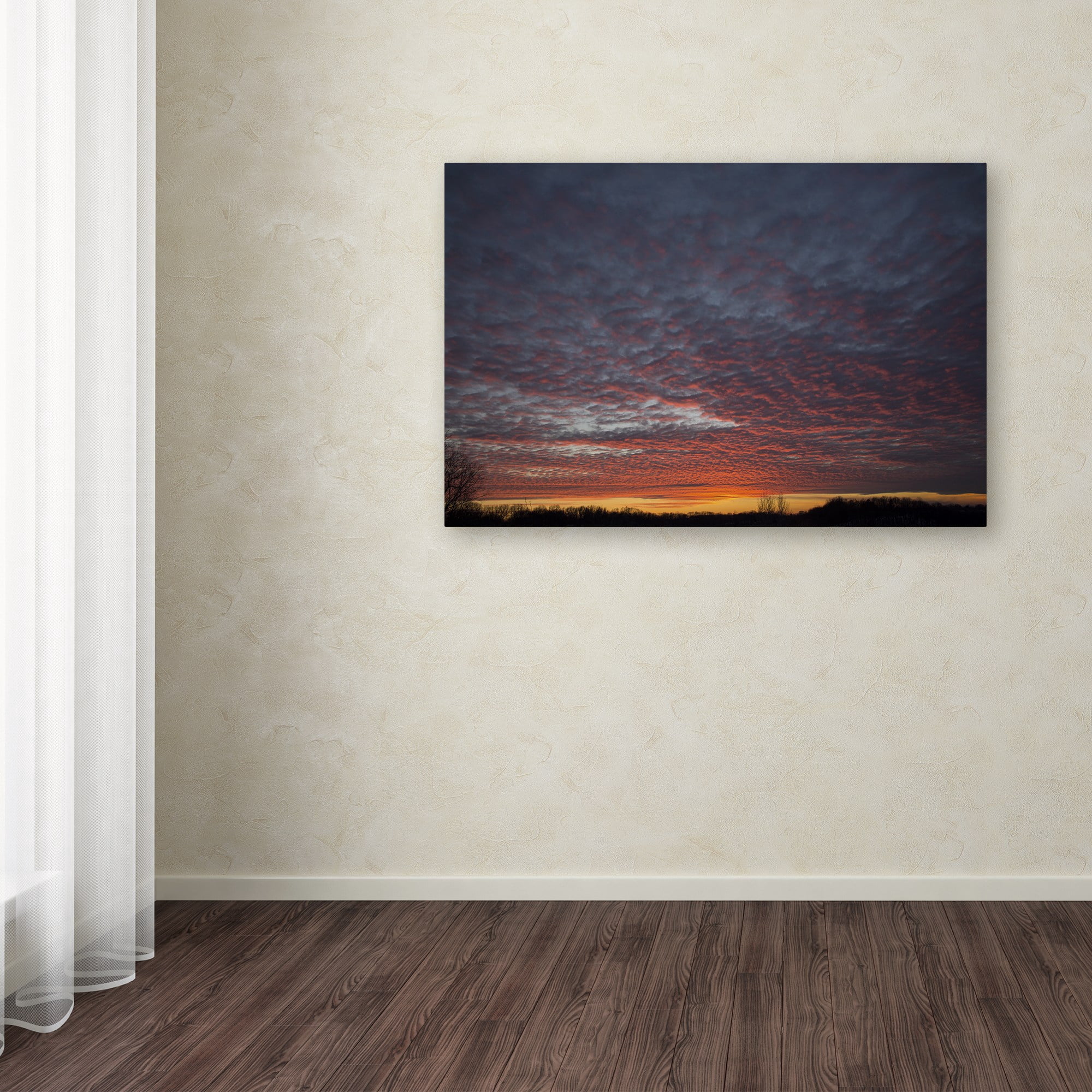 Trademark Fine Art "Amazing Winter Sunset" Canvas Art by Kurt Shaffer
