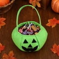 thumbnail image 4 of Halloween Pumpkin Candy Bag for Kids, Reusable Non-Woven Trick or Treat Bucket, Pumpkin Face Treat Snack Holder Basket with Handle for Halloween Party Favors, 4 of 8