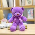 thumbnail image 1 of Wedding Plush Bear Doll With Bowtie Ribbon Scarf Stuffed Animal Toy For Grab Machine, 1 of 6