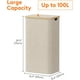 thumbnail image 4 of Lifewit 100L Laundry Basket with Lid, Clothes Hampers for Laundry with Bamboo Handles and A Removable Bag, Large Foldable Laundry Hamper for Bedroom, Bathroom, Dorm, Laundry Room, Beige, 4 of 5