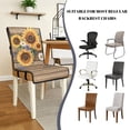 thumbnail image 5 of TSOVTHRID Sunflower Daisy Butterfly Print Dining Room Chair Cushion Covers, Stretchy Chair Slipcovers Universal Removable Washable Wood Grain Print Chair Seat Covers Protector, Set of 4, 5 of 7