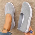 thumbnail image 6 of Miluxas Womens Walking Shoes：Round Toe Mesh Sneakers：Comfortable Classic Casual Breathable Lightweight Loafers Flats Gray 8.5(41), 6 of 7