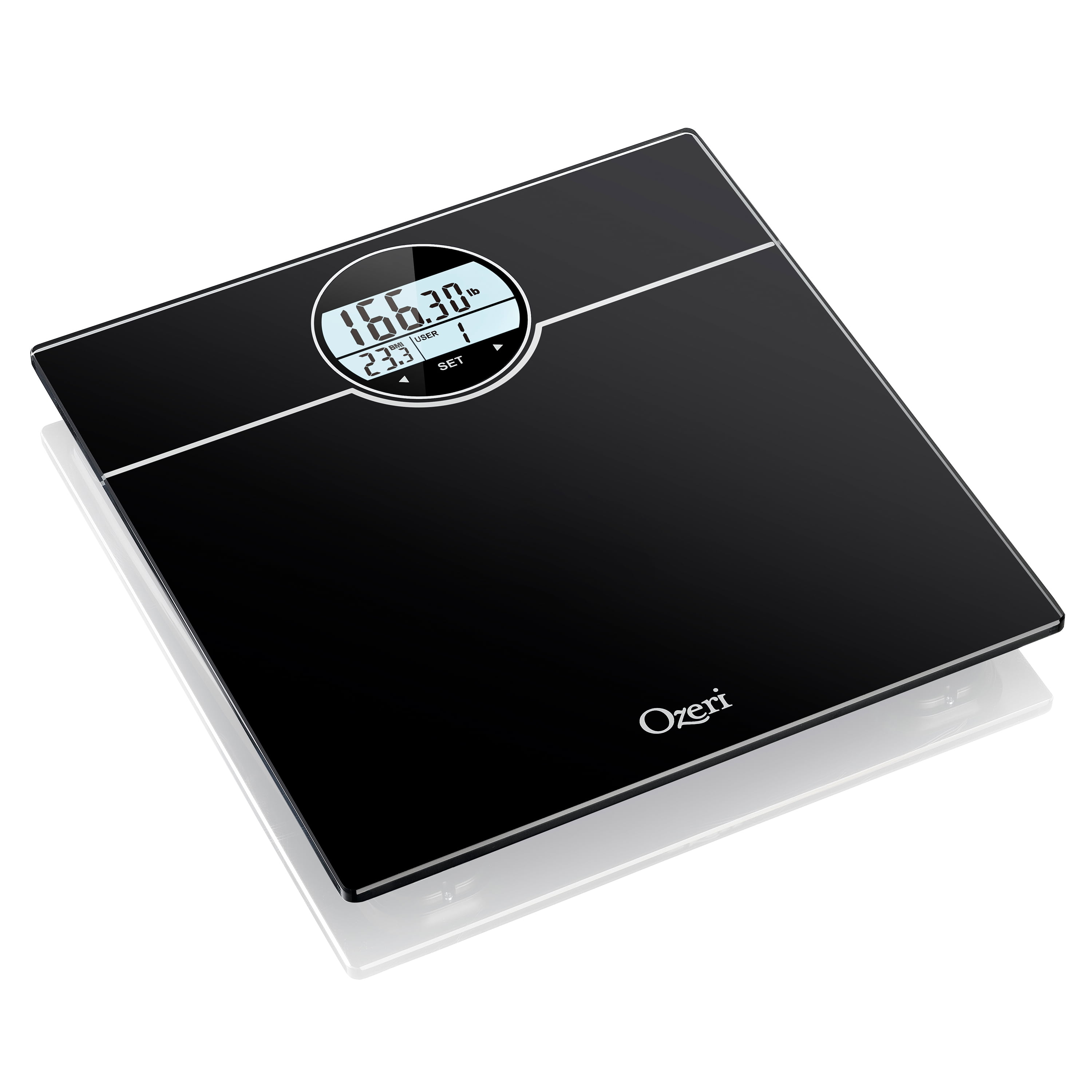 Ozeri WeightMaster II 440 lbs Digital Bath Scale with BMI and Weight Change Detection Black