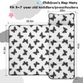 thumbnail image 5 of White Butterfly Black Dot Pattern Teens Toddler Nap Mat with Pillow, Sleeping Mat Bag for Preschool Daycare 51"x22", 5 of 6